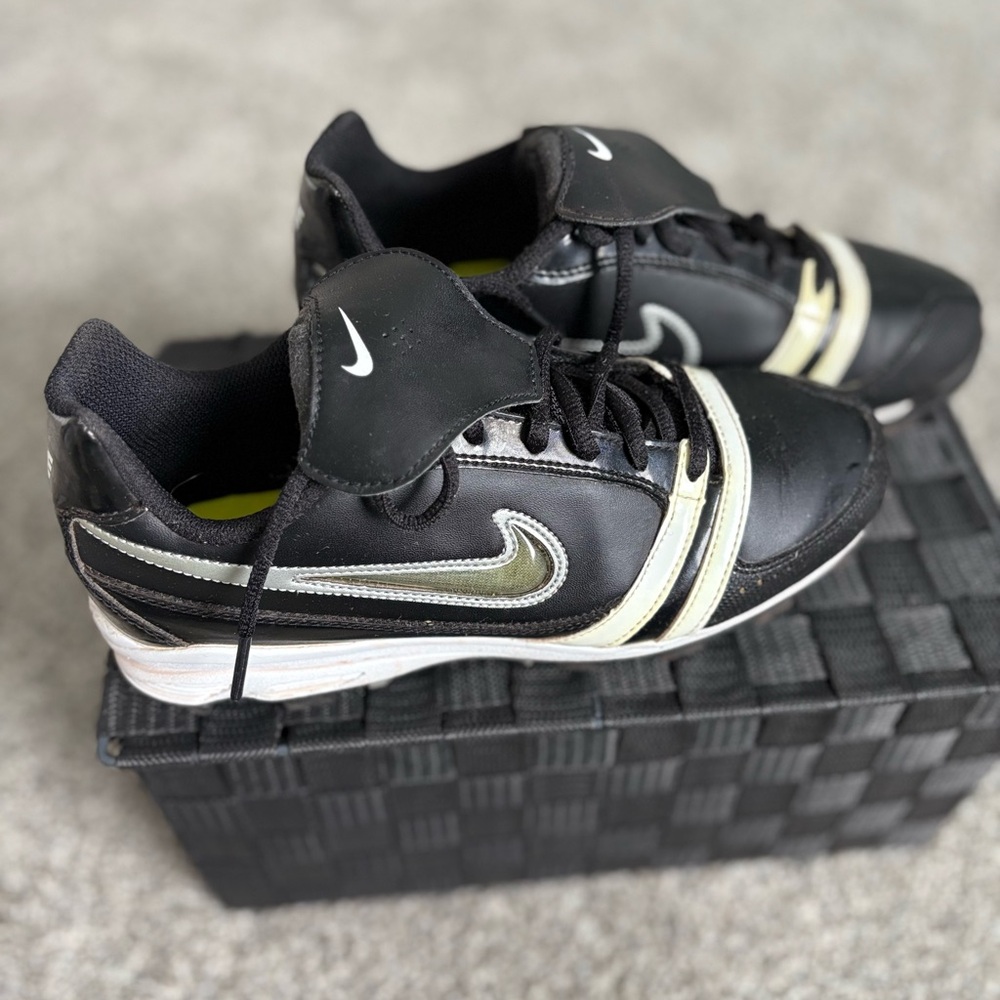 Women’s Nike Black and White Softball Cleats